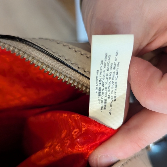 Kate Spade Holly Street Ashton Satchel Beige Bow Leather Handbag Top Handle - Picture 8 of 12